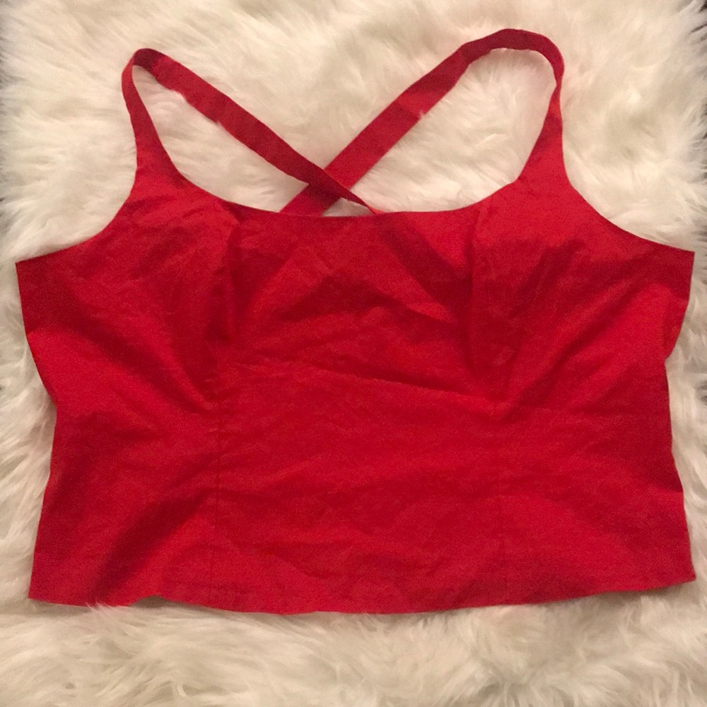 Banana republic red square neck crop top